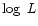 $\log ~L$