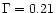 $\Gamma =0.21$