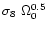 $\sigma_8~\Omega_0^{0.5}$