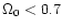 $\Omega_0 < 0.7$