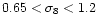 $0.65<\sigma_8<1.2$