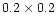 $0.2 \times 0.2$