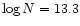 $\log N = 13.3$