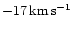$-17\,{\rm km\,s^{-1}}$