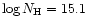 $\log N_{\rm H} = 15.1$