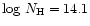 $\log\, N_{\rm H} = 14.1$