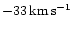 $-33\,{\rm km\,s^{-1}}$