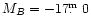 $M_B=-17\hbox{$.\!\!^{\rm m}$ }0$