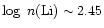 $\log~n\rm (Li)\sim2.45$