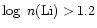 $\log~n(\rm Li) > 1.2$