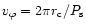$v_{\varphi}=2\pi r_{\rm c}/P_{\rm s}$