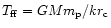 $T_{\rm
ff}=GMm_{\rm p}/kr_{\rm c}$
