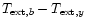 $T_{{\rm ext},b}-T_{{\rm ext},y}$