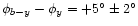 $\phi_{b-y}-\phi_{y}=+5^{\circ}\pm2^{\circ}$