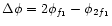$\Delta \phi = 2\phi _{f_{1}}-\phi _{2f_{1}}$