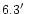 $6.3\hbox{$^\prime$ }$