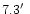 $7.3\hbox{$^\prime$ }$