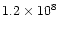 $1.2 \times 10^{8}$