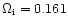 $\Omega_{\rm i}=0.161$