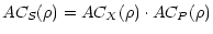 $\displaystyle AC_{S}(\rho)=AC_{X}(\rho) \cdot AC_{P}(\rho)$
