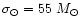 $\sigma_{\odot}=55~M_{\odot}$