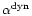 $\alpha^{\rm dyn}$
