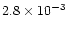 $2.8\times 10^{-3}$