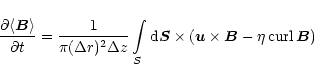 \begin{displaymath}%
\frac{\partial\langle\vec B\rangle}{\partial t} =
\frac{1}...
... (\vec u\times \vec B - \eta \mathop{\rm curl}\nolimits\vec B)
\end{displaymath}