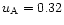 $u_{\rm A}=0.32$