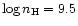$\log n_{\rm H}=9.5$