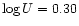 $\log U=0.30$