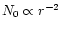 $N_0 \propto r^{-2}$