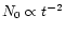 $N_0 \propto t^{-2}$