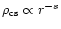 $\rho_{\rm cs} \propto r^{-s}$