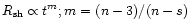 $R_{\rm sh} \propto t^{m}; m = (n-3)/(n-s)$
