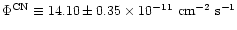 $\Phi^{\rm CN}\equiv14.10\pm0.35\times10^{-11}~{\rm cm}^{-2}~{\rm s}^{-1}$