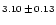 $\scriptstyle{3.10}\,\pm\,\scriptstyle{0.13}$