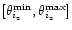 $[\theta^{{\rm min}}_{i_{\rm z}}, \theta^{{\rm max}}_{i_{\rm z}}]$