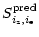 $\displaystyle S_{i_{\rm z}, i_{\rm e}}^{{\rm pred}}$