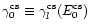 $\gamma ^{\rm cs}_0\equiv \gamma ^{\rm cs}_l(E^{\rm cs}_0)$