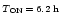 $\scriptstyle{T_{{\rm ON}}\,=\,6.2\:{\rm h}}$