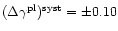 $(\Delta \gamma ^{\rm pl})^{\rm syst}=\pm 0.10$