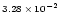 $\scriptstyle{3.28\,\times\, 10^{-2}}$