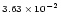 $\scriptstyle{3.63\,\times\, 10^{-2}}$