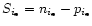 $S_{i_{\rm e}}=n_{i_{\rm e}}-p_{i_{\rm e}}$