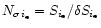 ${N_\sigma}_{i_{\rm e}}=S_{i_{\rm e}}/
\delta S_{i_{\rm e}}$