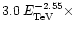 $3.0\:E_{{\rm TeV}}^{-2.55}\times$