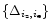 $\displaystyle\{\Delta_{i_{\rm z}, i_{\rm e}}\}$