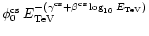 $\phi_0^{\rm cs}\:E_{{\rm TeV}}^{-(\gamma^{\rm cs}+\beta^{\rm cs}\log_{10}E_{{\rm TeV}})}$
