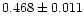 $0.468\pm0.011$